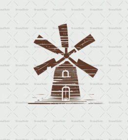 Rustikale Windmühle